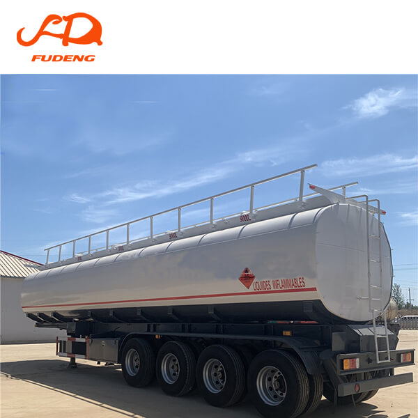 4 axles 50000 liters carbon steel fuel tanker trailer