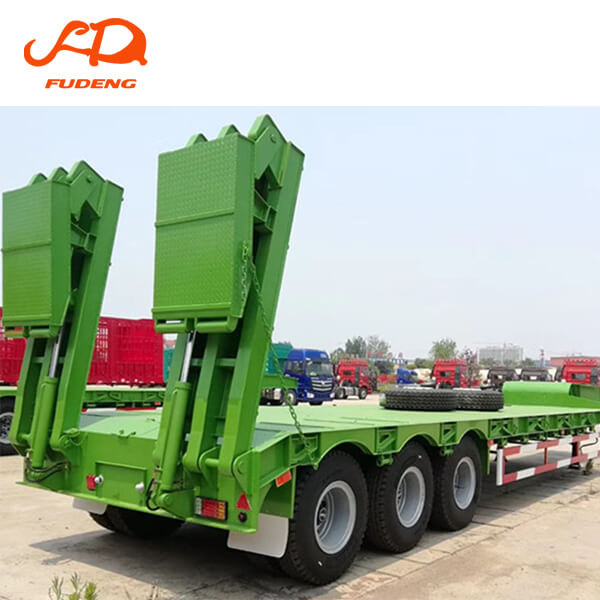 3 axles lowbed trailer